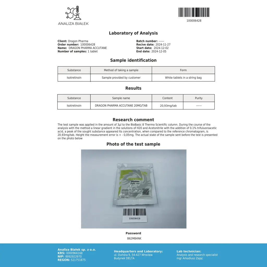 buy Accutane Dragon Pharma, Europe