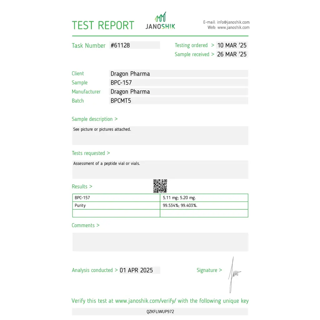 buy BPC 157 Dragon Pharma, Europe