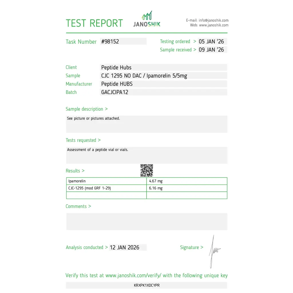 buy CJC-1295 / Ipamorelin 5/5mg Peptide Hubs