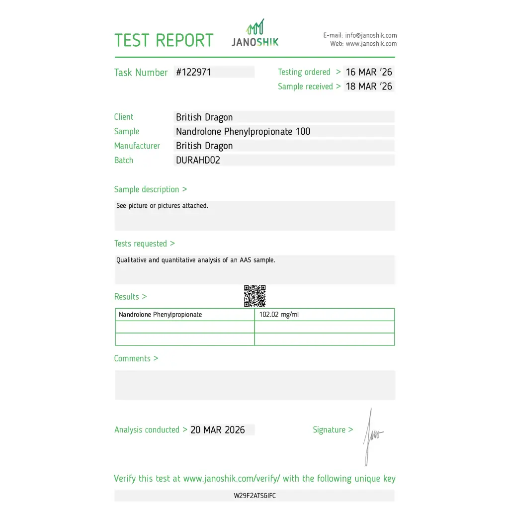 Durabol 100 British Dragon Pharmaceuticals