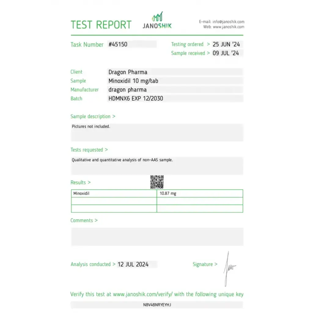 buy Minoxidil Dragon Pharma, Europe