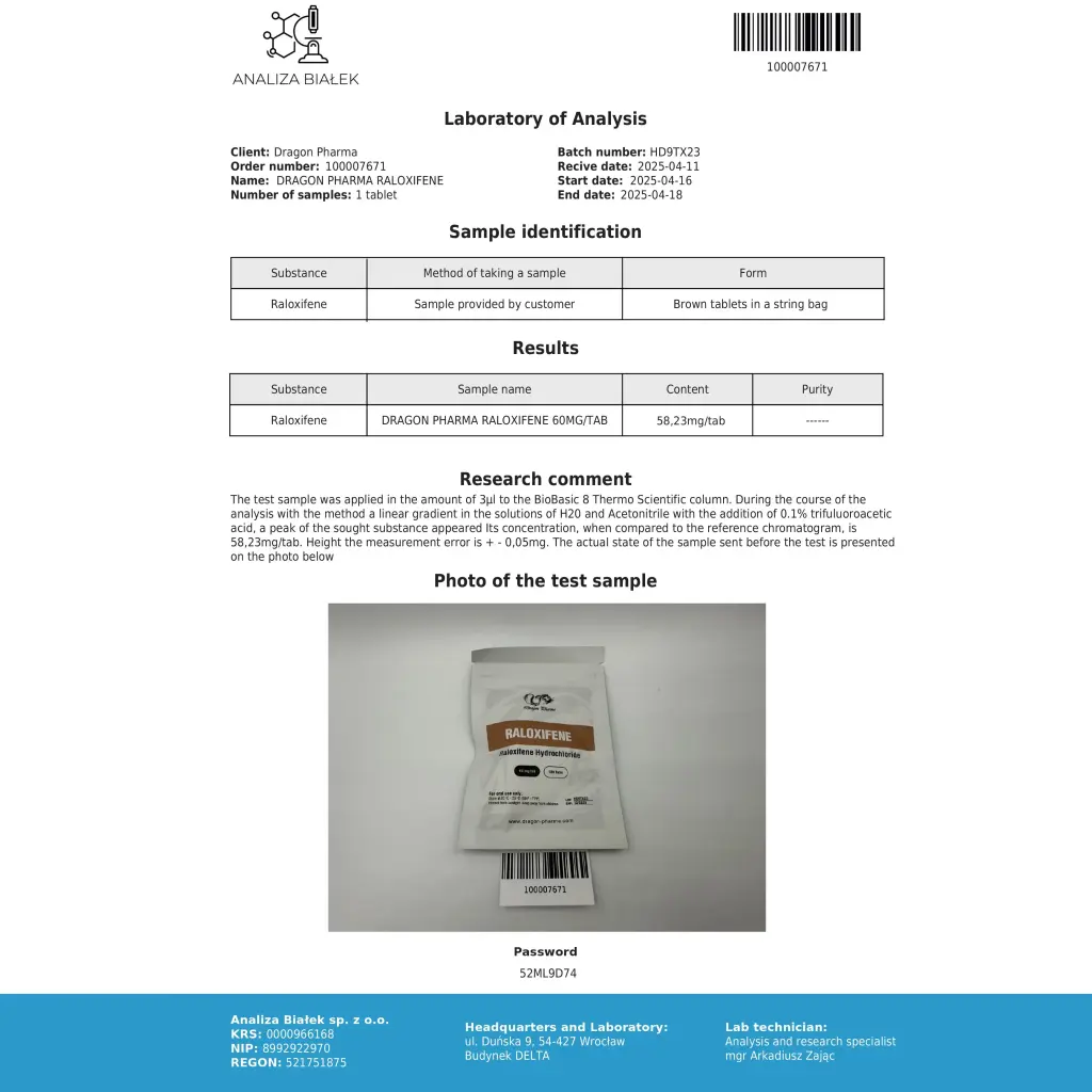 buy Raloxifene Dragon Pharma, Europe