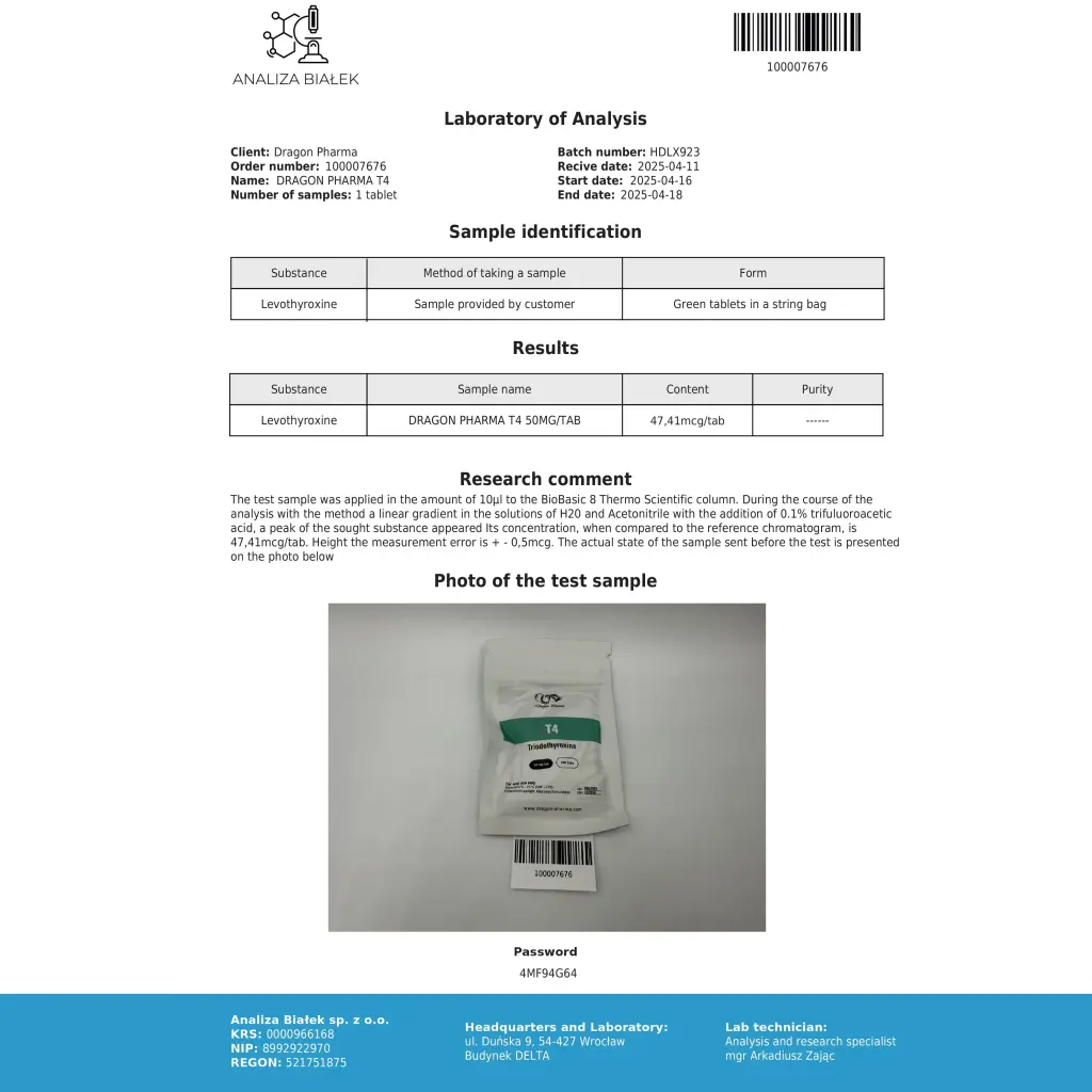 buy T4 Dragon Pharma, Europe