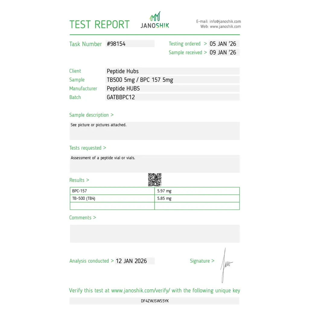 buy TB 500/BPC 157 Peptide Hubs