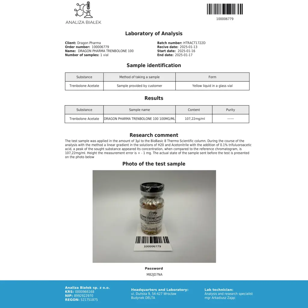 buy Trenbolon 100 Dragon Pharma, Europe