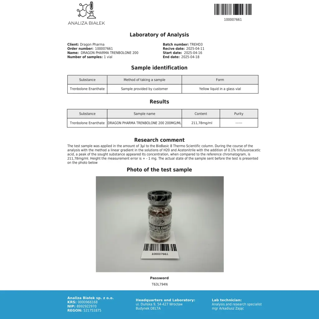 buy Trenbolon 200 Dragon Pharma, Europe
