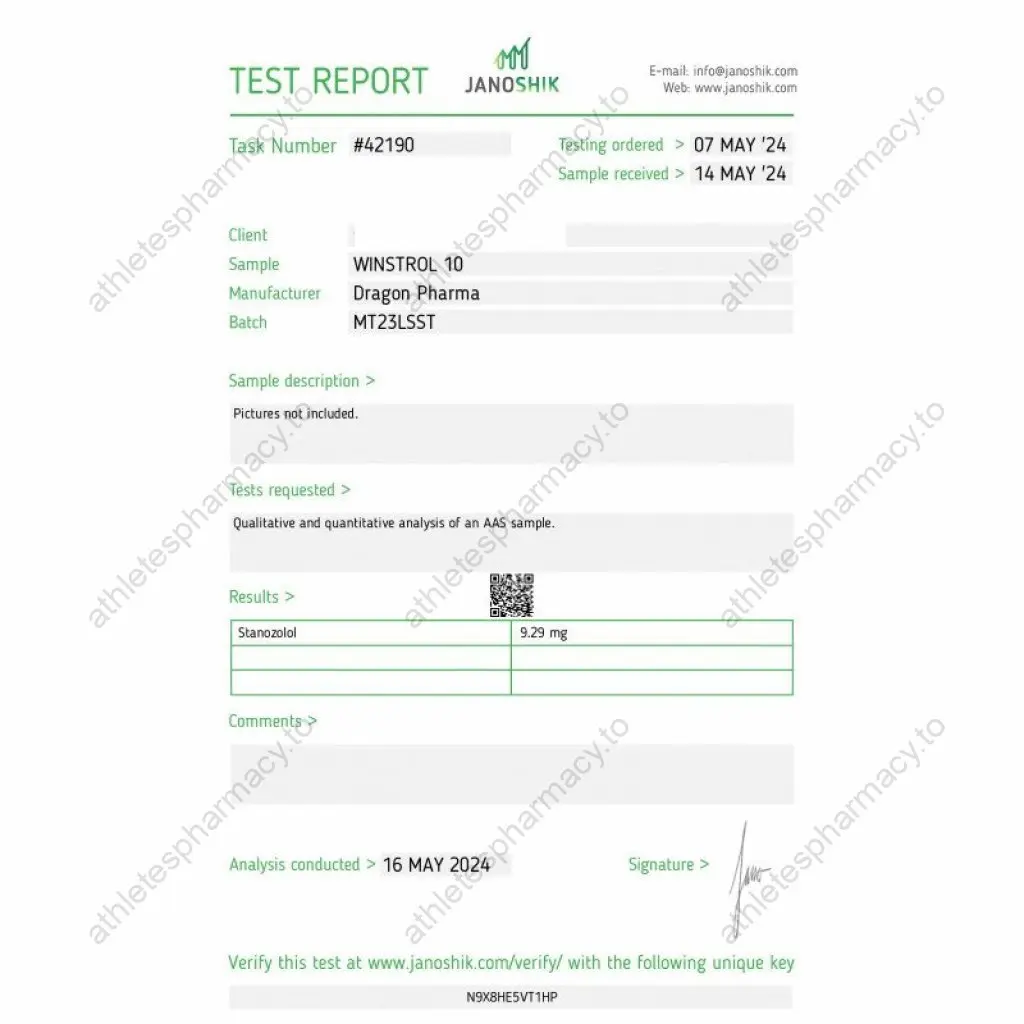 winstrol 10 lab test
